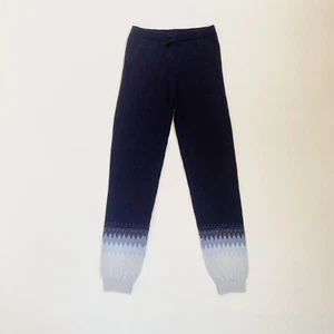 NWT JANIE and JACK Girls 8 Navy Blue Holiday Knit pants - Picture 1 of 7