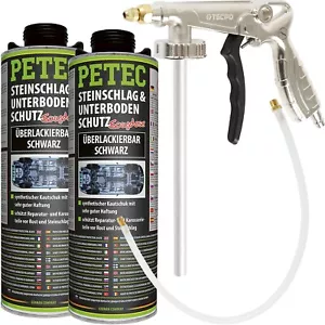 2L PETEC PETEC OCHRONA PODWOZIA GUMOWA CZARNA + PISTOLET NATRYSKOWY TECPO - Zdjęcie 1 z 3