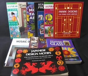 STAINED GLASS PATTERN BOOK PACK - NEW & USED BOOK PACK 9 - Picture 1 of 11