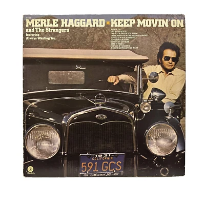 Vinyl Merle Haggard & The Strangers LP Keep Movin On 1975 EX/VG+ - Imagem 1 de 3
