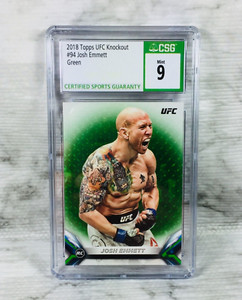 2018 Topps UFC Knockout #94 JOSH EMMETT Green /199 RC Rookie Card CSG 9 MINT!!