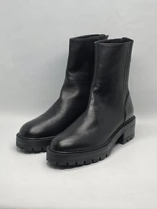 Aquazzura Saint Honroe Leather Combat Booties size 36.5￼ - Picture 1 of 12