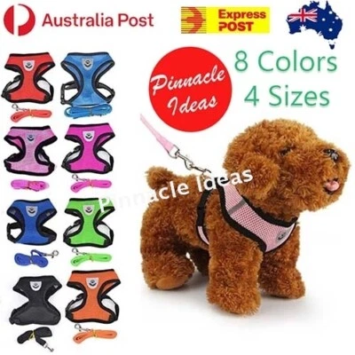 Adjustable Reflective No-pull Harness Vest Puppy Mesh Outdoor Clothes Leash S-XL - image 1 of 4