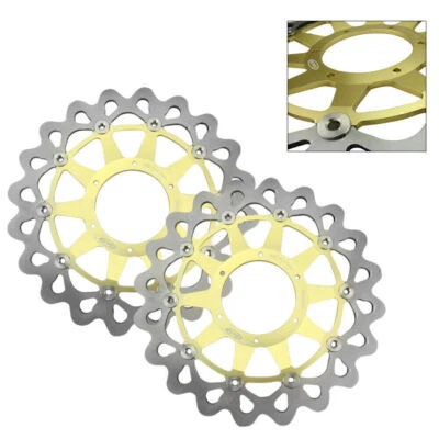 2PCS Front Brake Disc Rotors for Honda CBR1000RR 06-07 VTR1000 SP1 RC51 2000-04 - Image 1 of 4