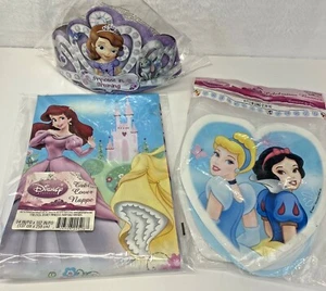 Disney Princess Party Pack beinhaltet Banner, Tischdecke, Diademe - Bild 1 von 5