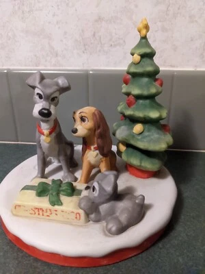 Figura De Colección Disney Dama Y El Vagabundo Navidad 1980 Escenas  Foto 1 de 4