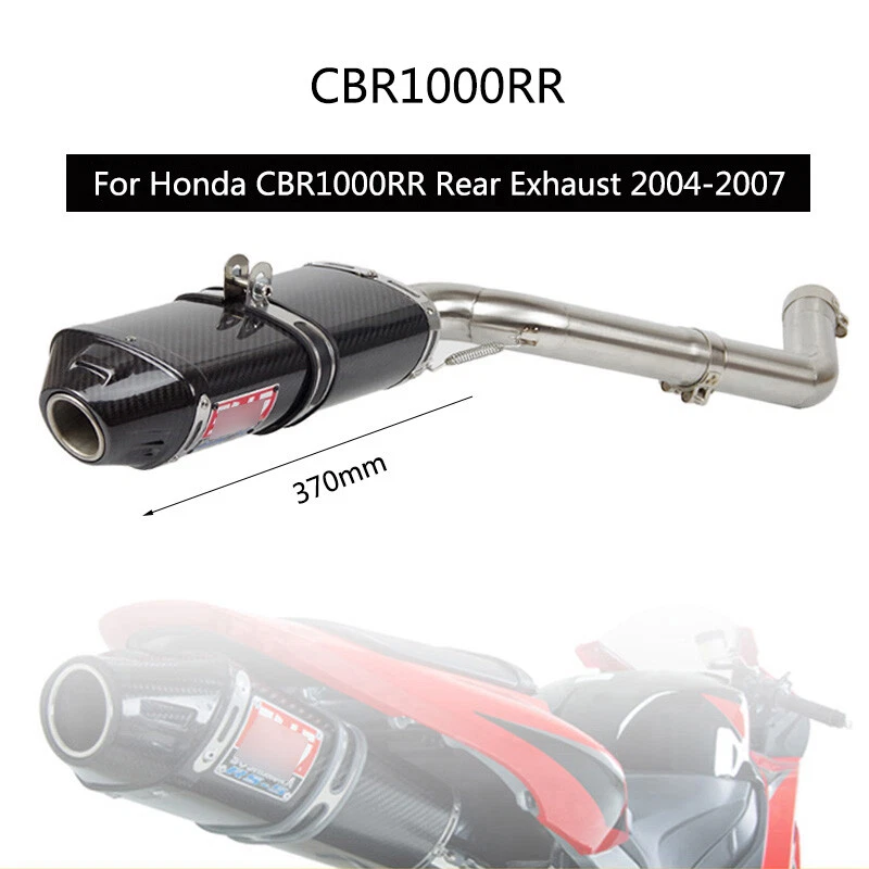 Sistema de escape para motocicleta Honda CBR1000RR 2004-2007 2 tubo silenciador medio Foto 1 de 4