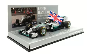 Mercedes W05 1° Gp. Abu Dhabi 44 Lewis Hamilton Mit Flag 2014 MINICHAMPS 1:43 - Bild 1 von 5