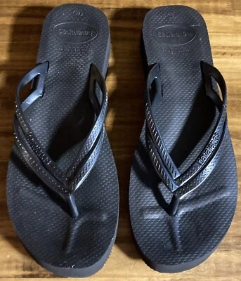 Chanclas de cuña negras HAVAIANAS para mujer talla 10,5/42 nuevas Foto 1 de 4