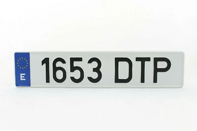 T.O.P. replica targa auto SPAIN ES personalizzata con testo e numeri 52x11 top 1