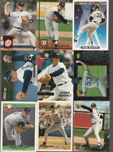 MARK HUTTON LOT OF 18 ALL DIFFEREN BASEBALL CARDS YANKEES AUSTRALIA