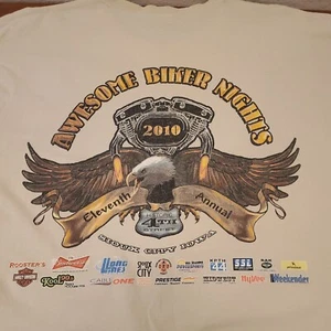Awesome Biker Nights Sioux City Iowa Motorcycle Rally Graphic Print T Shirt  XL - Picture 1 of 12