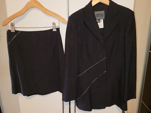 Authentic Versace Jeans Couture Black Suit Set Mini Skirt Blazer EUR24/38 US2/XS - Picture 1 of 24