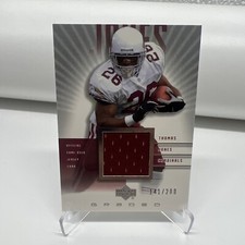 2002 UD Graded Jerseys Cardinals Football Card #G1TJ Thomas Jones/200 Jsy
