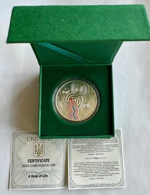 Ukraine 2024 Coin – Silver. Drop of Life - 10 hryven - Image 1 of 4