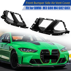 Cubierta de luz de parachoques delantero negra rejilla de entrada de aire para BMW M3 G80 M4 G82 G83 2021++ - Imagen 1 de 10