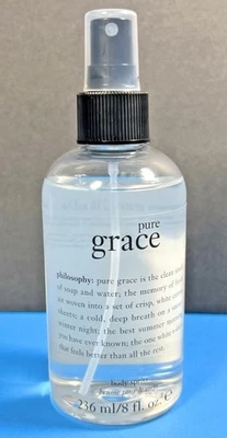 Philosophy PURE GRACE Body Spritz Spray 8 fl oz. com Pulverizador Descontinuado NOVO - Imagem 1 de 4