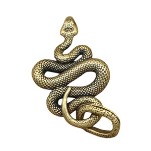 Snake Keychain , 2025 Brass 3D Car Pendant, Purse Bag Car Key Backpack Charm - Foto 1 di 11