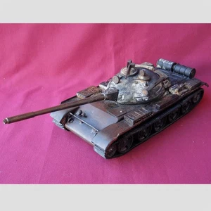 Old Big TANK T-62 USSR Big Metal DESKTOP MODEL Soviet Handmade vintage 15"=38cm - Picture 1 of 10