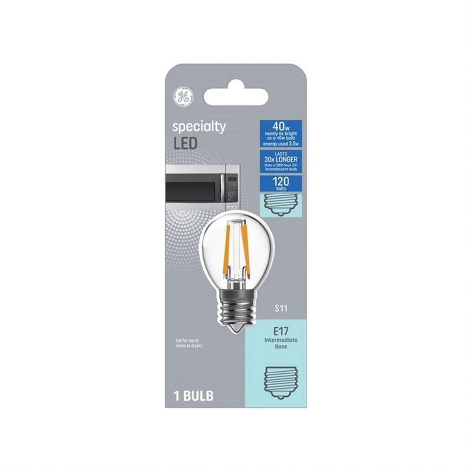 GE 3008232 S11 E17 Intermediate LED Bulb with 40 watt Equivalence, Soft White - Image 1 of 1