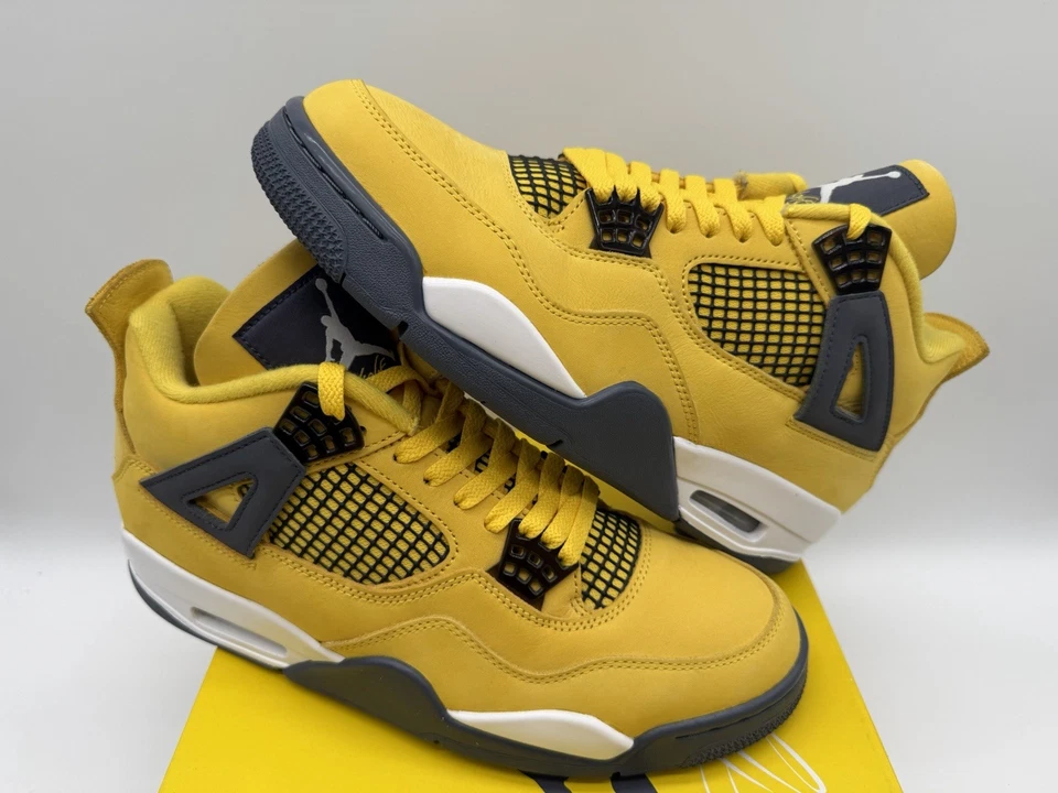 Nike Air Jordan Retro 4 IV Lightning ⚡️ 2021 Ct8527 700 Talla 9.5 Para hombres ¡Vnds! Foto 1 de 4