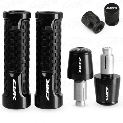For Honda CBR600RR 125R 1000RR CNC Handlebar Grips Handle Bar End Cap Tire Valve - Image 1 of 4