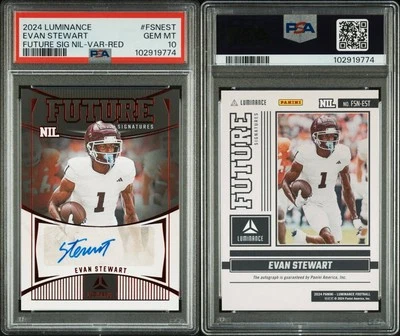 2024 Luminance Future Signatures NIL Variation Red Evan STEWART #FSN-EST (AU) - Image 1 of 3