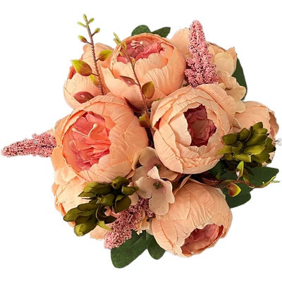 Künstliche Pfingstrose Rose Ball Kunstblume Brautstrauß für Party und Zuhause - Bild 1 von 4