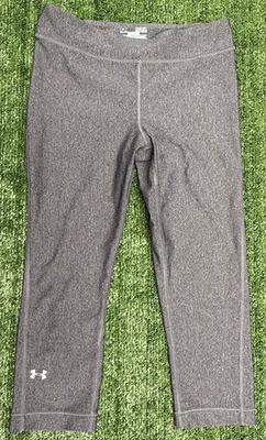 Under Armour Pants Womens Medium Gray Compression HeatGear Capri Leggings Gym - Image 1 of 4