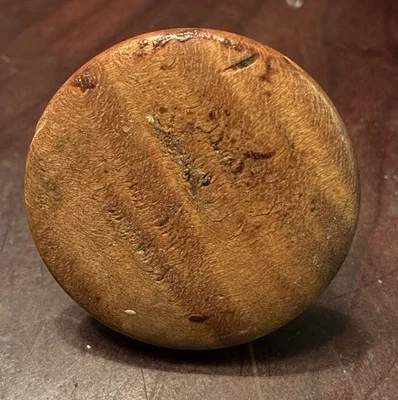 "1 fantástico antiguo siglo XIX perillas de arce tigre hongo 2 1/8"" de ancho" Foto 1 de 4