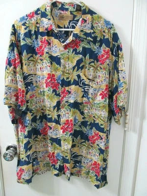 Camisa Lord & Taylor Hawaiian Aloha S/S Para Hombre XL Multicolor Floral Foto 1 de 4