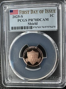 2025 S Lincoln Penny Cent 1C PCGS PR70 DCAM First Day Of Issue - Picture 1 of 2