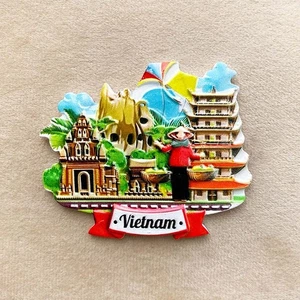 Vietnam Tourist Reise Souvenir Geschenk 3D Harz Kühlschrank Kühlschrankmagnet Handwerk - Bild 1 von 4