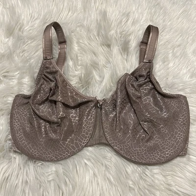 Chantelle 34H Bra Taupe C Magnifique Minimizer 1891 Back Closure Underwire - Image 1 of 4