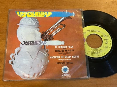 LOS CUCHILLOS Midnight Cowboy +3 1971 MEXICO 7" EP Latin Funk Soul - Image 1 of 4