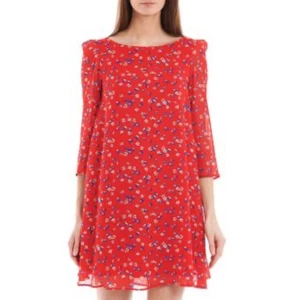 Claudie Pierlot Robe Rouge Red Floral 3/4 Sleeve Dress NWT Rififi Champetre Sz M - Picture 1 of 8