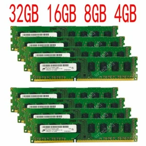 32GB 16GB 8GB 4GB PC3-10600U DDR3-1333 Desktop PC DIMM Memory RAM For Micron LOt - Picture 1 of 17