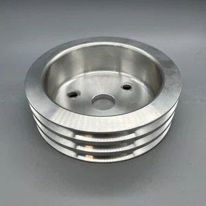 Polea corta del cigüeñal de la bomba de agua de 3 ranuras de aluminio 8858 - Imagen 1 de 6