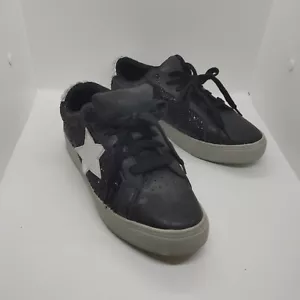 Time and Tru Women’s 7.5 Shoes Black Glitter Silver Star Memory Foam Sneakers - Picture 1 of 7