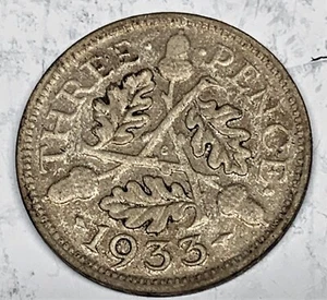 # C6584   GREAT BRITAIN     COIN,     THREE  PENCE   1933 - Picture 1 of 2