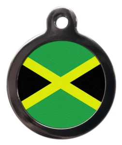 Pet ID tag Jamaican Flag Picture design Flag of Jamaica - Picture 1 of 2