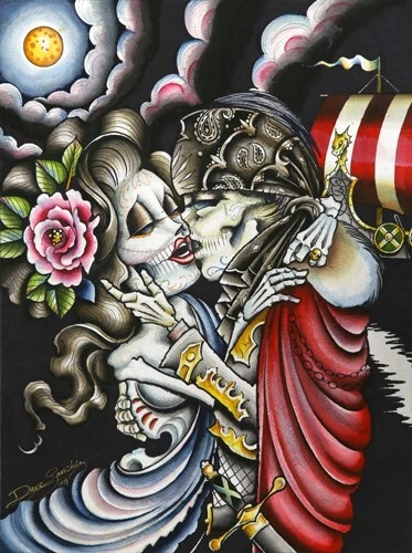 Married To The Sea Dave Sanchez Art Canvas Giclee Print 5 Sizes Muertos Pirate - Image 1 of 1
