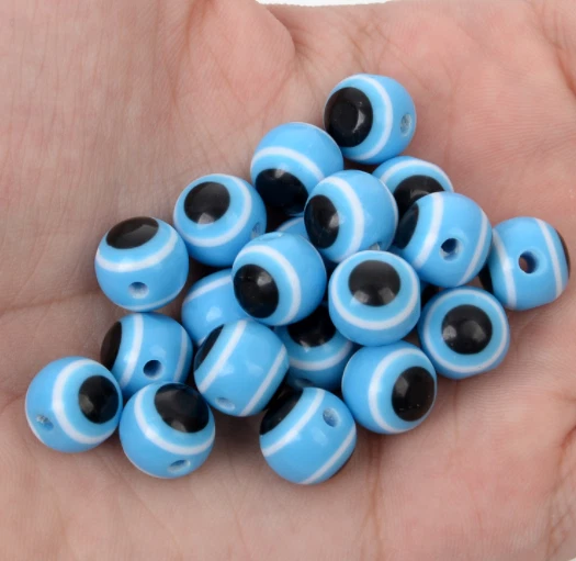 6mm 8mm 10mm 12mm Resin colorful round eye spacer loose beads  Jewelry Making - Image 1 of 4