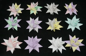 24 PAPEL VINTAGE HECHO A MANO ESTRELLA MORAVIA NAVIDAD O PASCUA, VARIOS DISPONIBLES. - Imagen 1 de 5