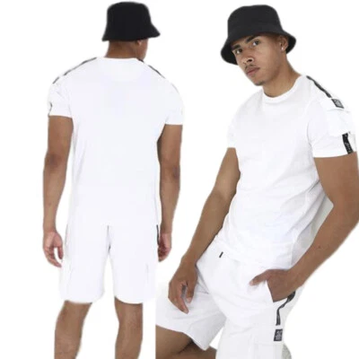 Mens Brave Soul LABILEB T Shirt & Short Co-ord Set Casual Summer Outfit - Image 1 of 4