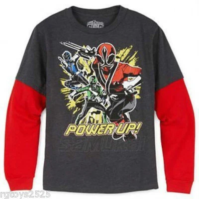 Power Rangers Samurai t-shirt 10-12 14-16 18-20 New Childs Hidden Glow L XL XXL - Image 1 of 2