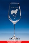 Bearded Collie Wine Glass Dog Gift Personalised Engraved Gift For Dog Lovers