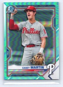 2021 Bowman Casey Martin #BCP-92  SN125  Philadelphia Phillies