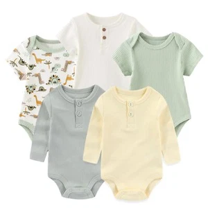 Newborn Baby Boy Clothes Solid One-piece Outfit Romper 9-12 Months - Picture 1 of 6