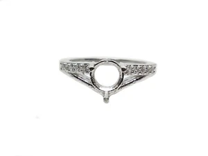 Sterling Silver 5 mm Round Ring Blanks 5 mm Round Ring Setting Round Solitaire - Picture 1 of 4